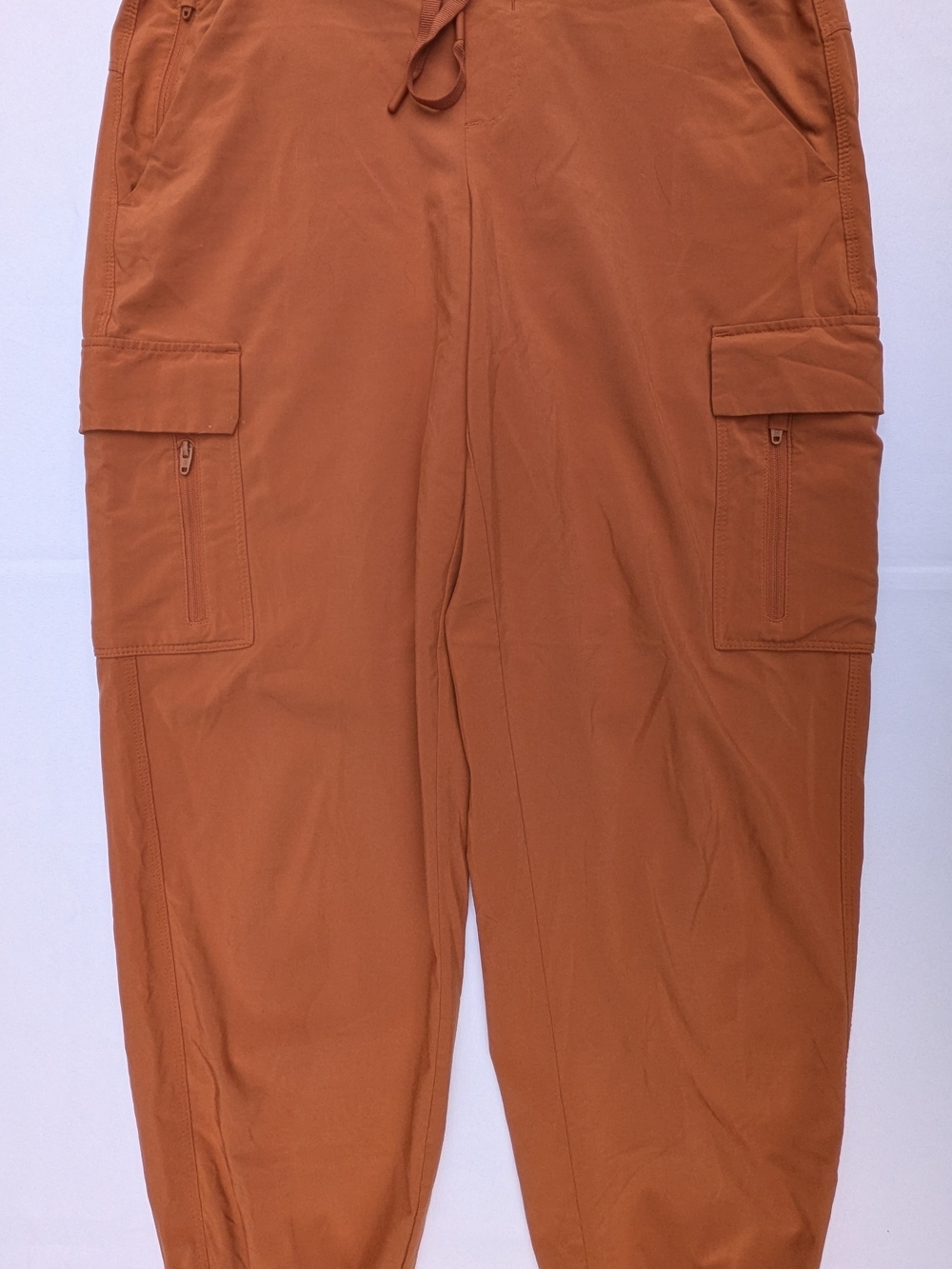 Women's Cargo Jogger Pants - Rust Orange